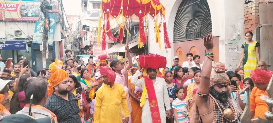 श्री रामचरितमानस कथा मंगल कलश यात्रा के साथ शुभारंभ हुई 