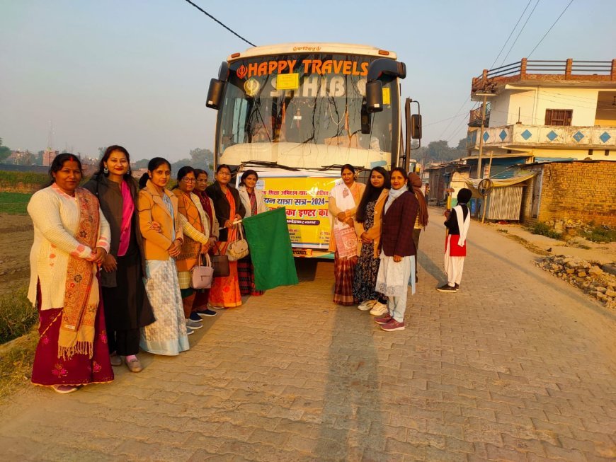 जीजीआईसी की छात्राओं ने अध्ययन यात्रा के दौरान गोरखपुर विश्वविद्यालय का किया दौरा